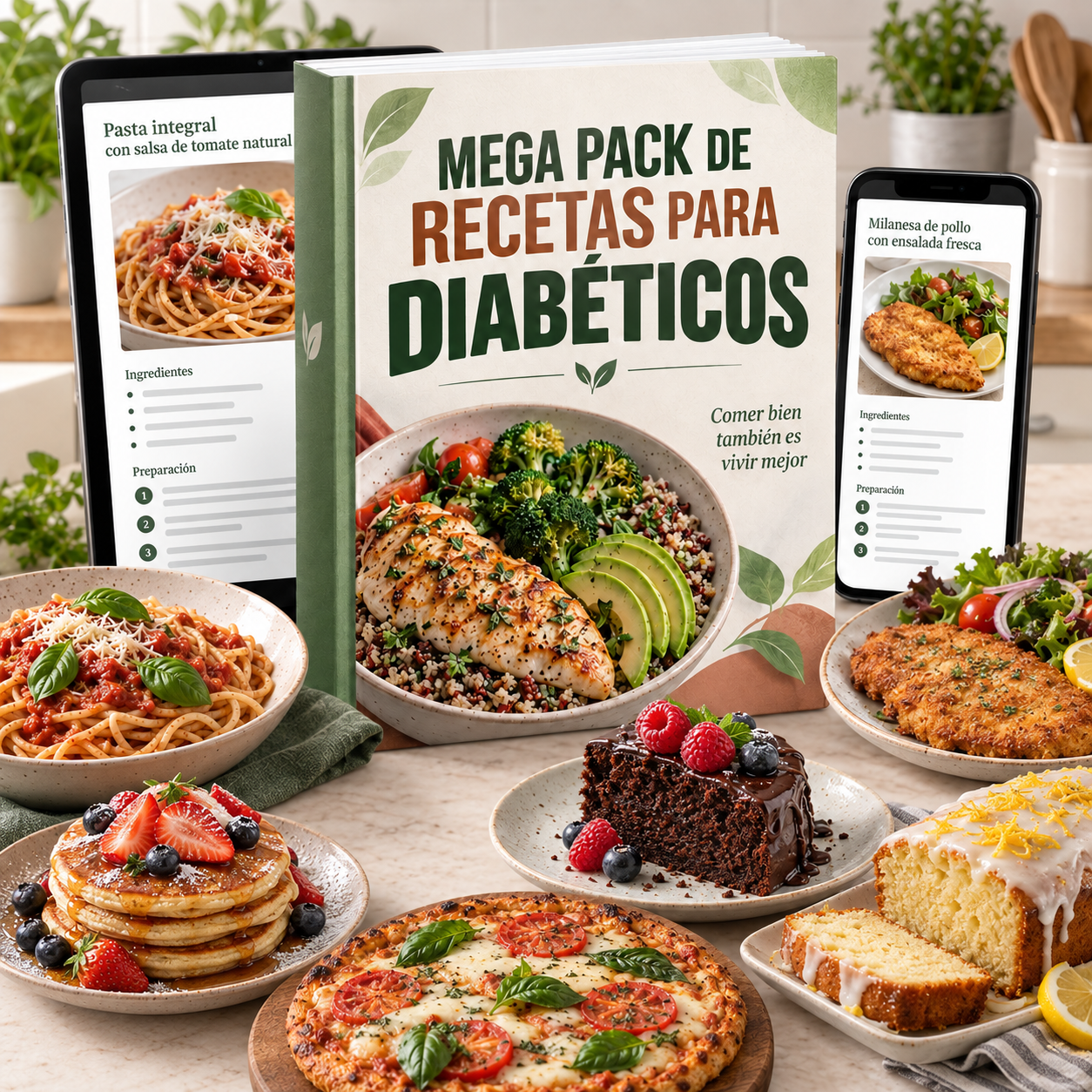 💪 Mega Pack de recetas para DIABETICOS (300 recetas Mas 😱)